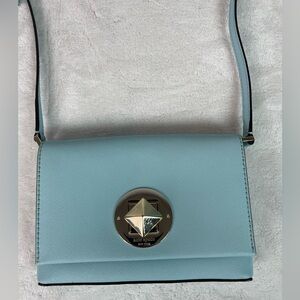 Kate Spade ♠️ Light Blue Crossbody Bag with Silver Accent
